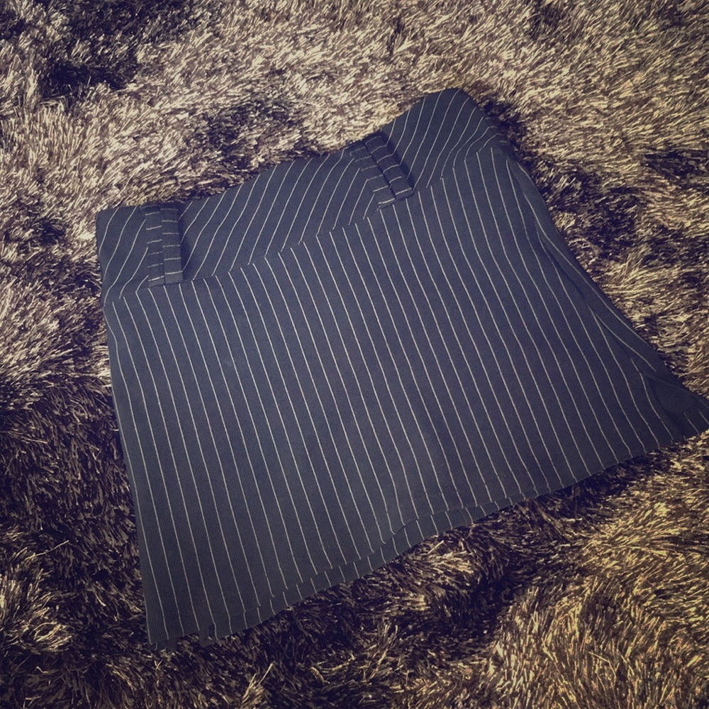 Black & White Stripped Mini Skirt